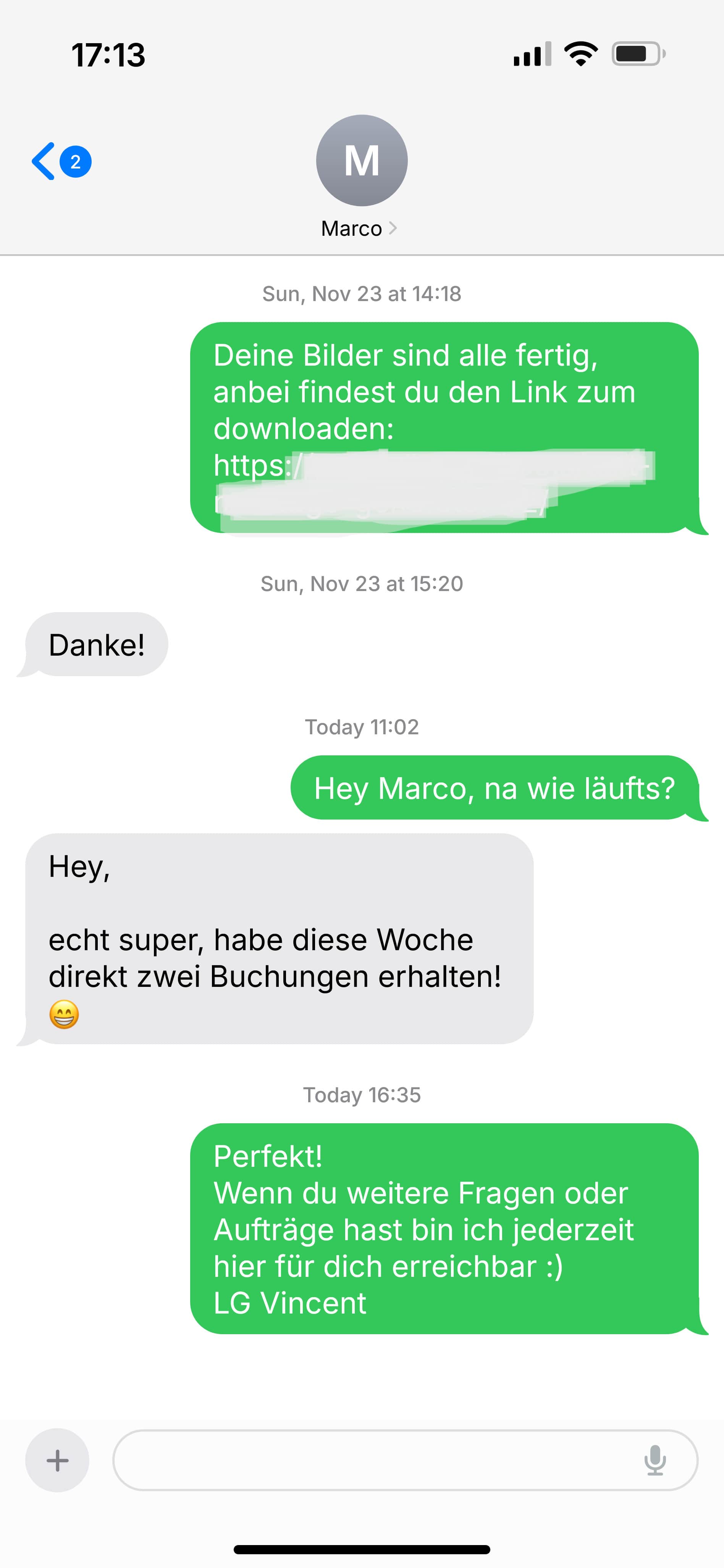 WhatsApp Chat mit Marco - Airbnb Host
